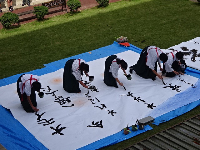 ラスト書道パフォーマンス