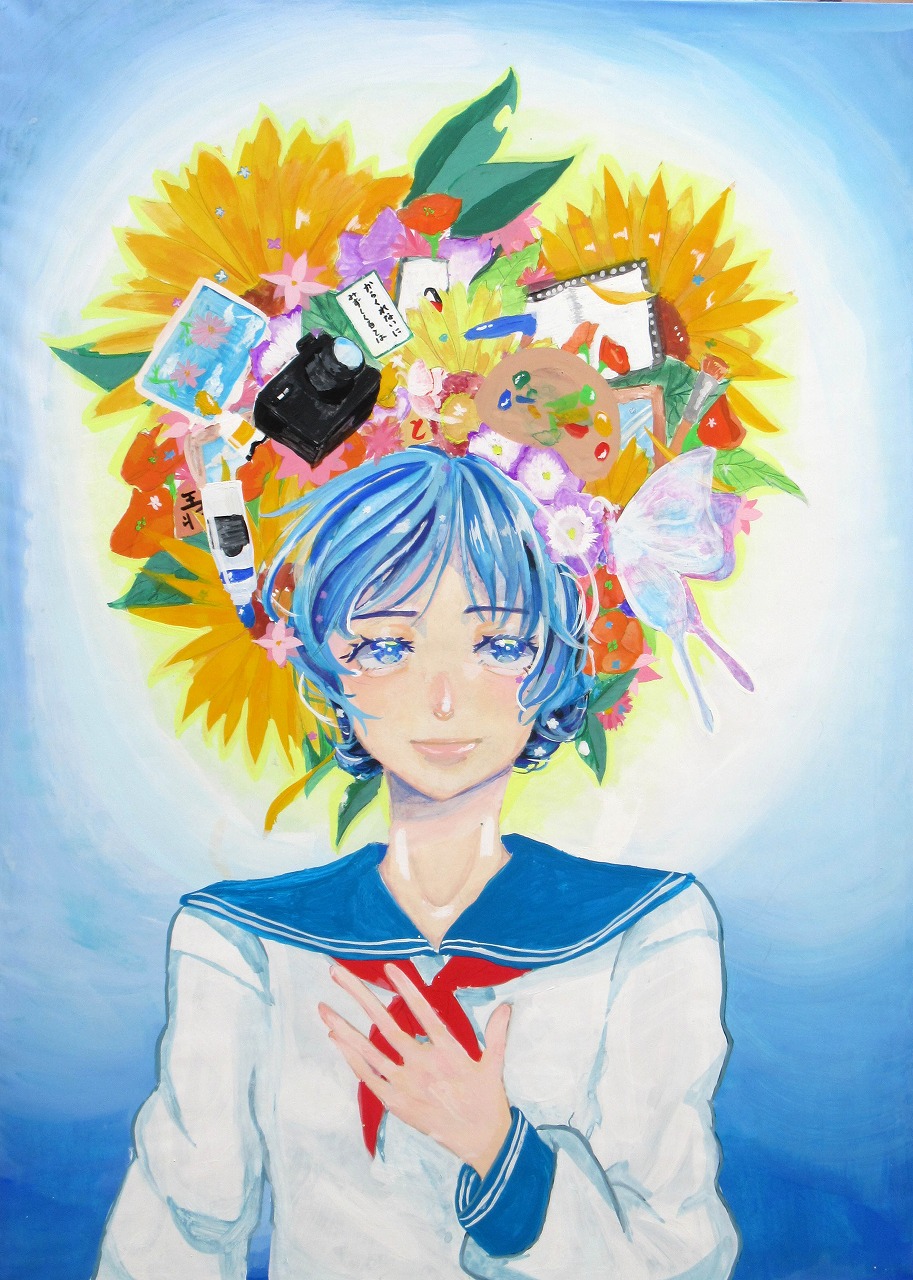 高校生絵 高校生芸術フェスティバル2021ポスター原画コンクール 特選2名