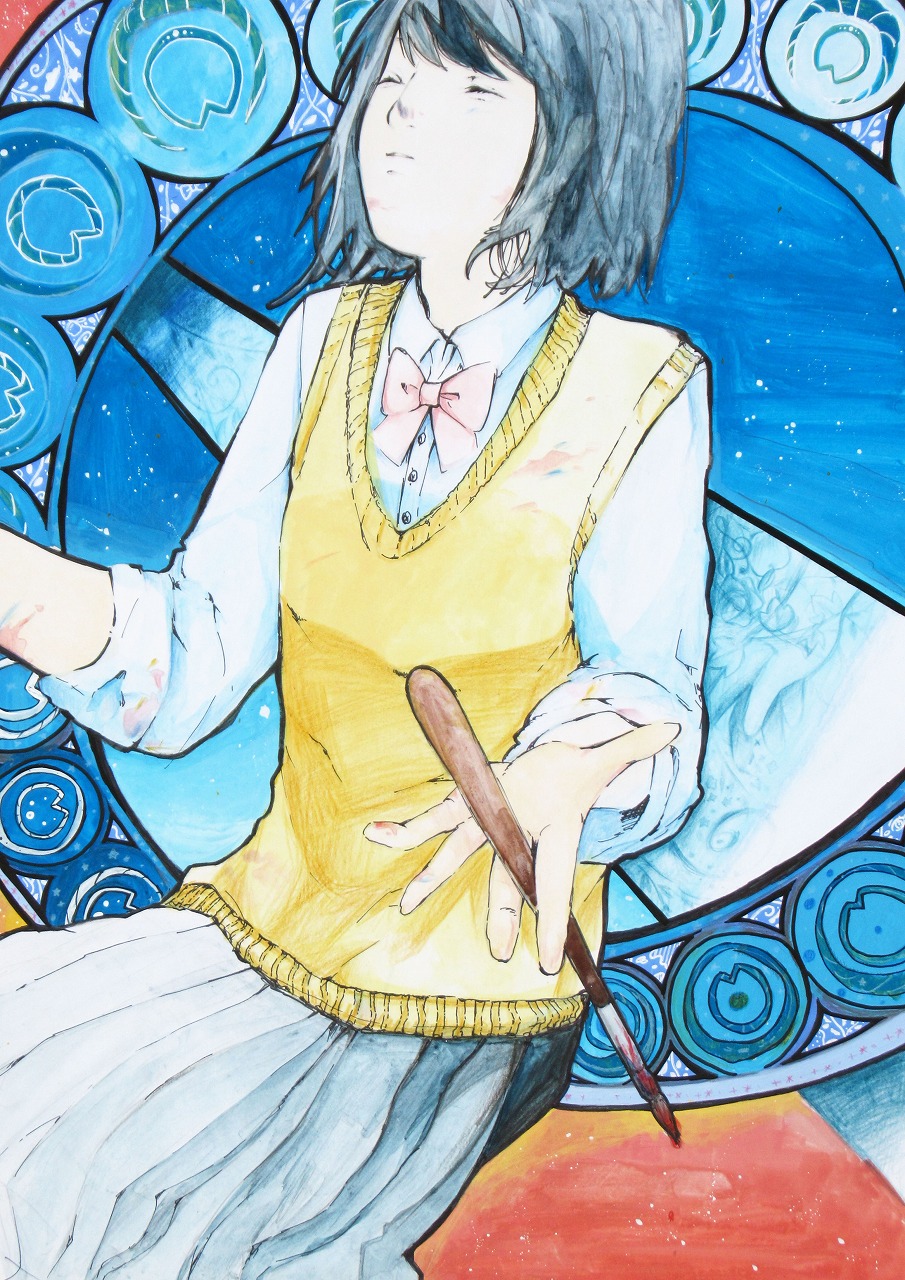岡山県高等学校美術展ポスター原画 入賞 | 岡山県立鴨方高等学校