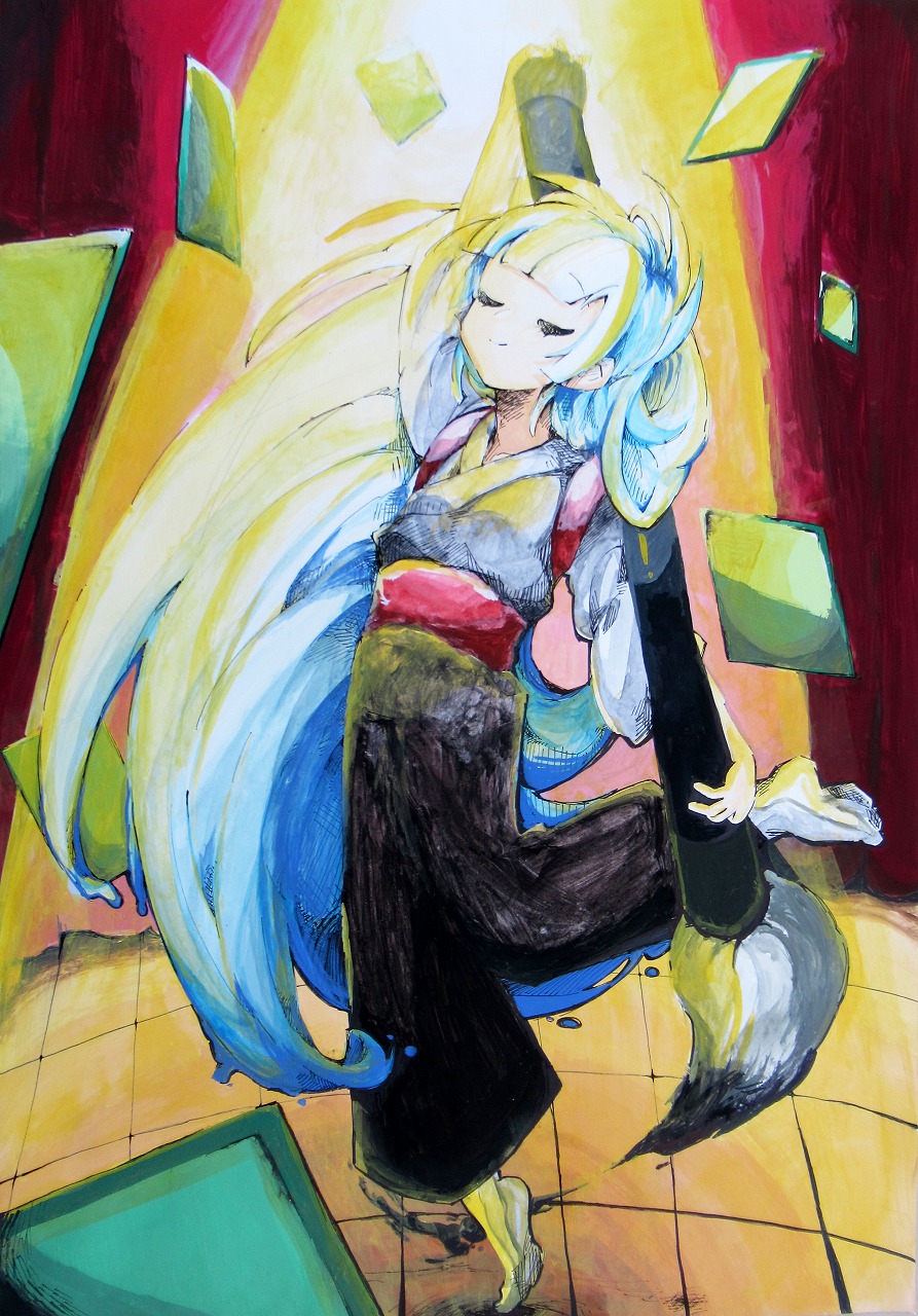 【未展示品】俺妹 フェスティバル イベントイラスト複製原画 藤ちょこ先生☆描き下ろしオリジナル 複製原画【芽吹きの剣】 額付き