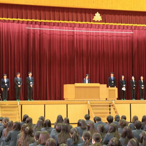 令和７年度　新任式・１学期始業式が行われました。